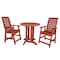 Highwood Usa Weatherly 3pc Round Counter Height Outdoor Patio Furniture Dining Set AD-CNW36-RED - alternate 1